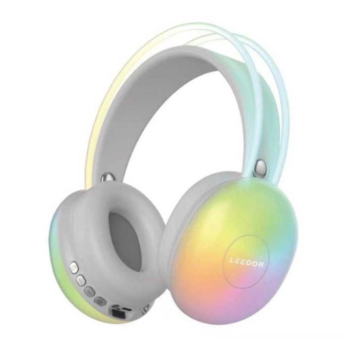 LEEDOR HIFI WIRELESS HEADPHONES LED&RGB , GREY LEEDOR HIFI WIRELESS HEADPHONES LED&RGB , GREY